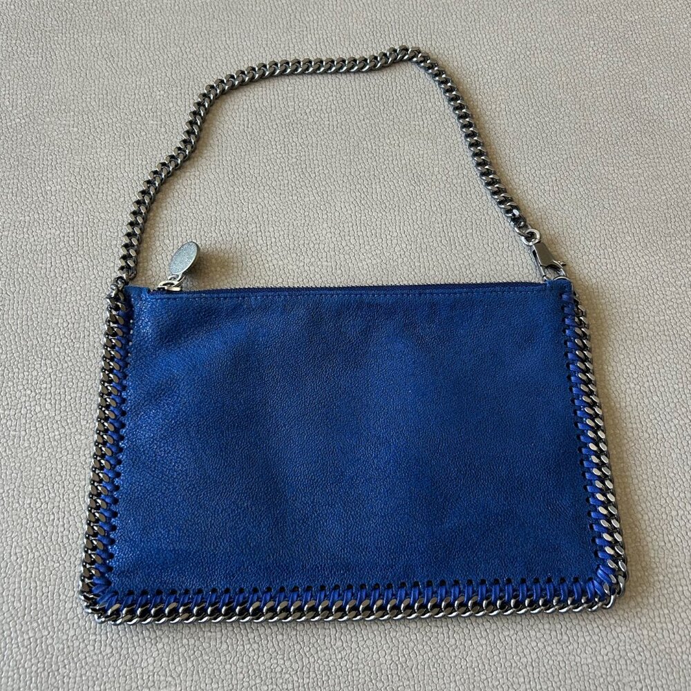 Stella McCartney Chain Pochette Shoulder Bag in Blue